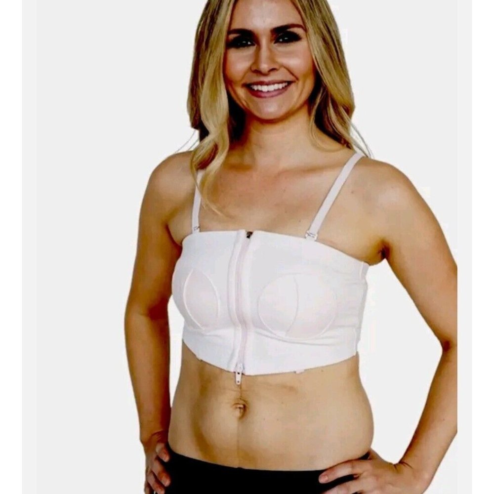 Simple Wishes OS Beige Award Winning Maternity Nursing Hands Free Pumping Bra
